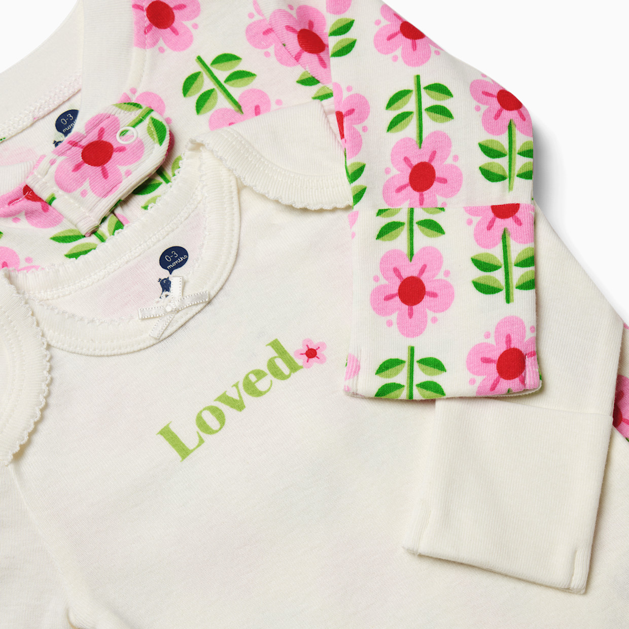 Small Story 3 Piece Set - Loved Floral, 0-3 M.