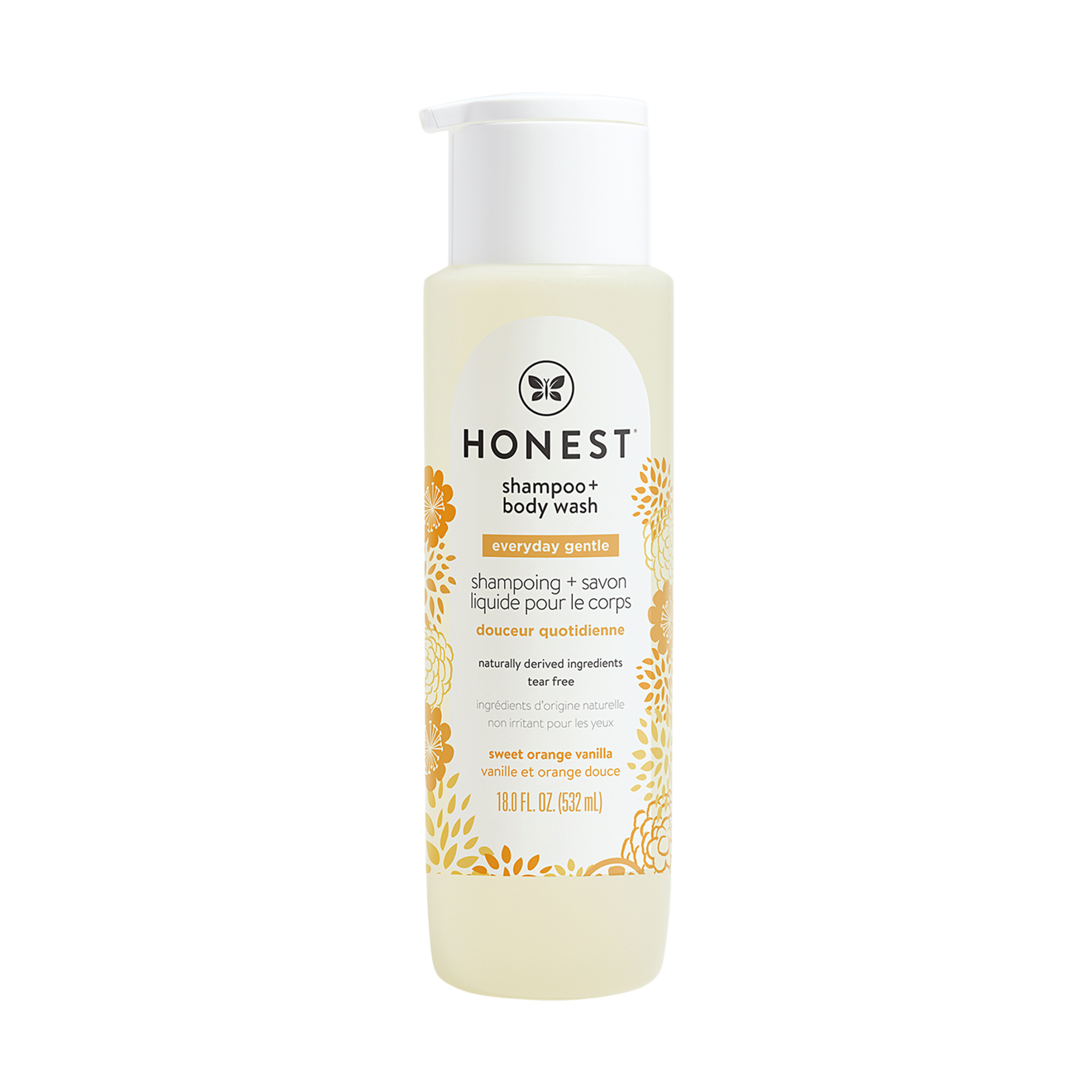 The Honest Company Shampoo & Body Wash Sweet Orange Vanilla, 18oz