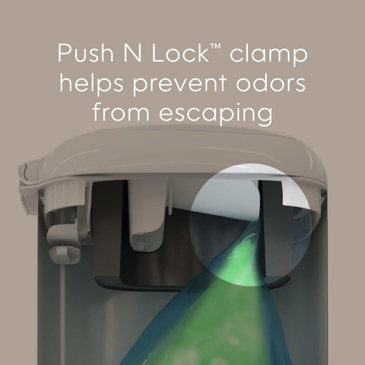 Diaper Genie Stainless Steel Select Pail Gift Set with 2 Jumbo Refills - White, Unscented.