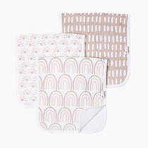 Copper Pearl Baby Burp Cloth Large 21''x10'' Size Premium Absorbent Triple Layer 3-Pack Gift Set Bliss