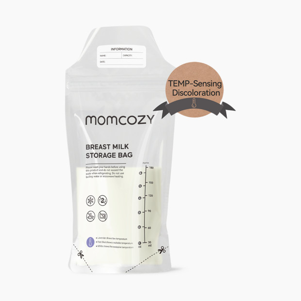 Momcozy Breastmilk Storage Bags - White, 120.