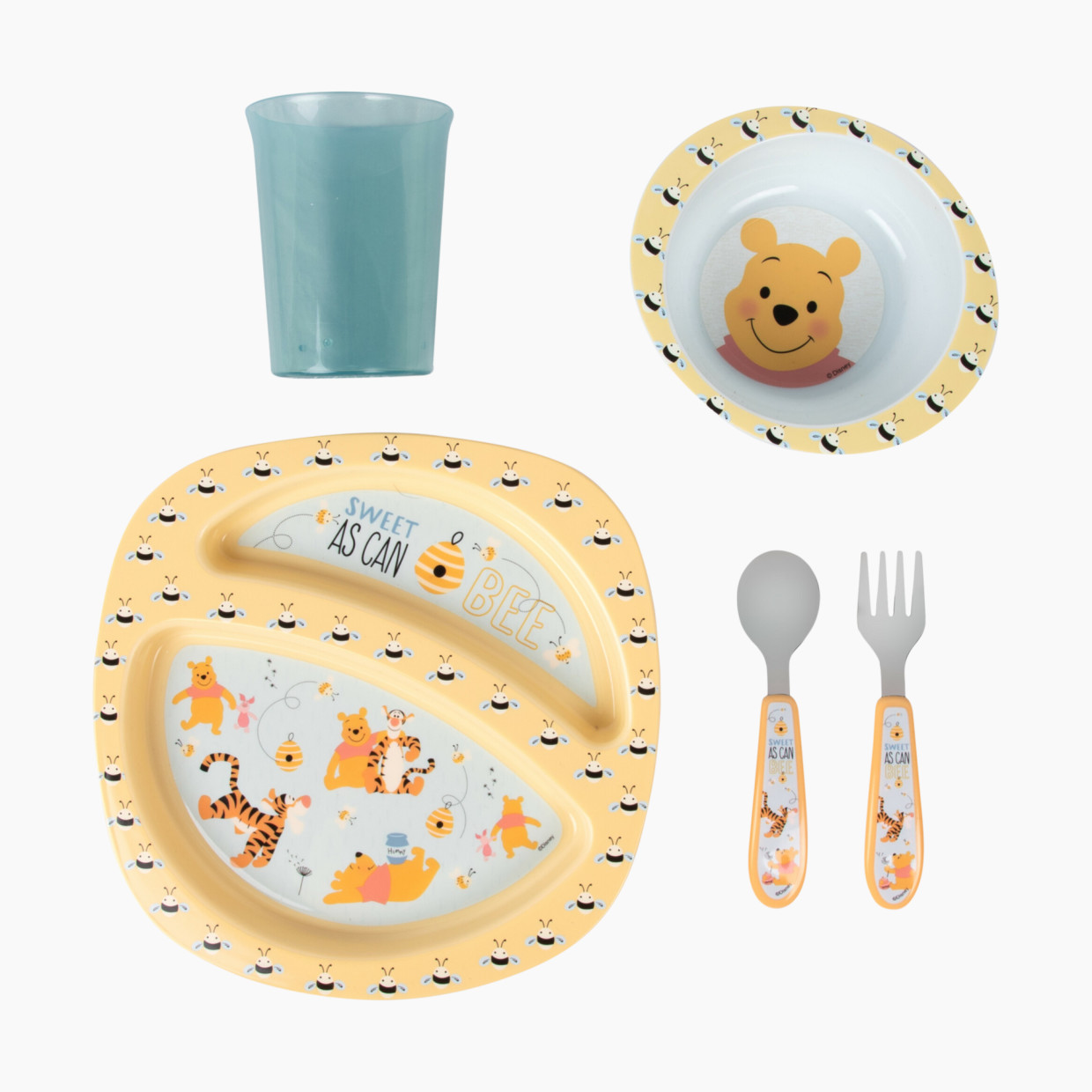 The First Years Disney 5 Piece Toddler Mealtime Set - Winnie The Pooh.