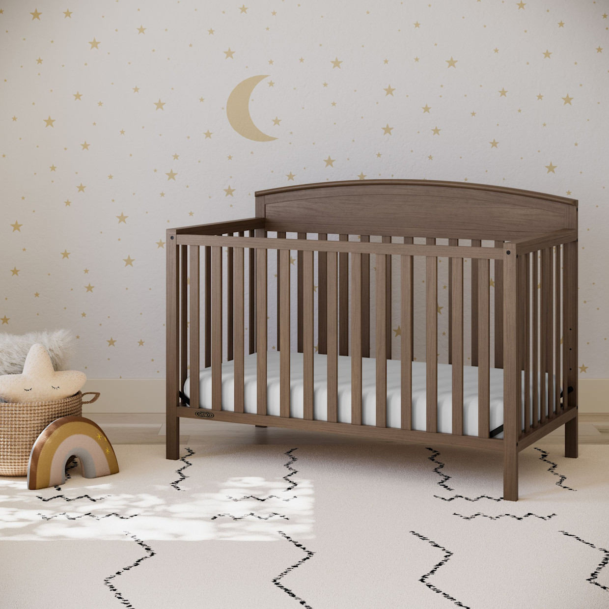Graco Benton 5-in-1 Convertible Crib - Hazelnut.