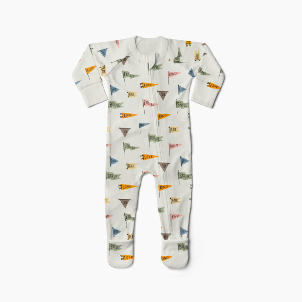 Goumi Kids Grow With You Footie- Snug Fit - Babylist Exclusive Affirmations, 12-18 M.
