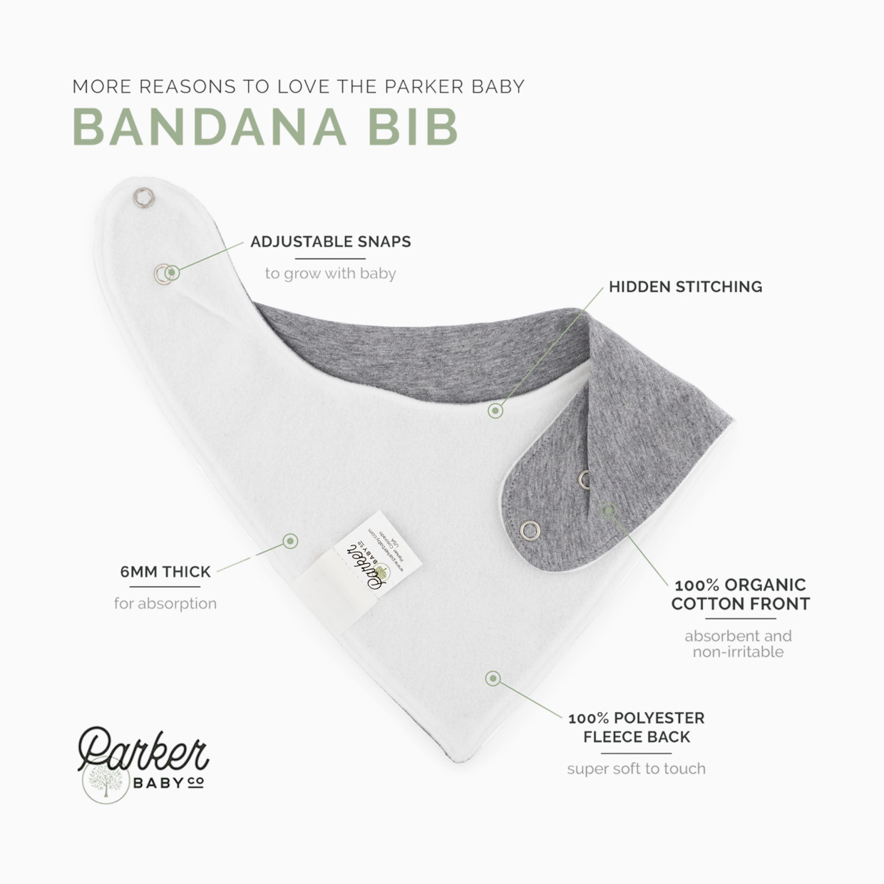 Parker Baby Co. Bandana Bib Set (8-Pack) - Dune Set.