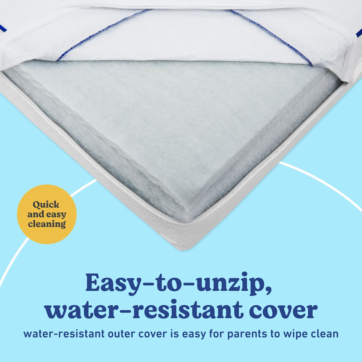 Graco Essentials 6-Inch Water-Resistant Dual-Sided Crib & Toddler Mattress.