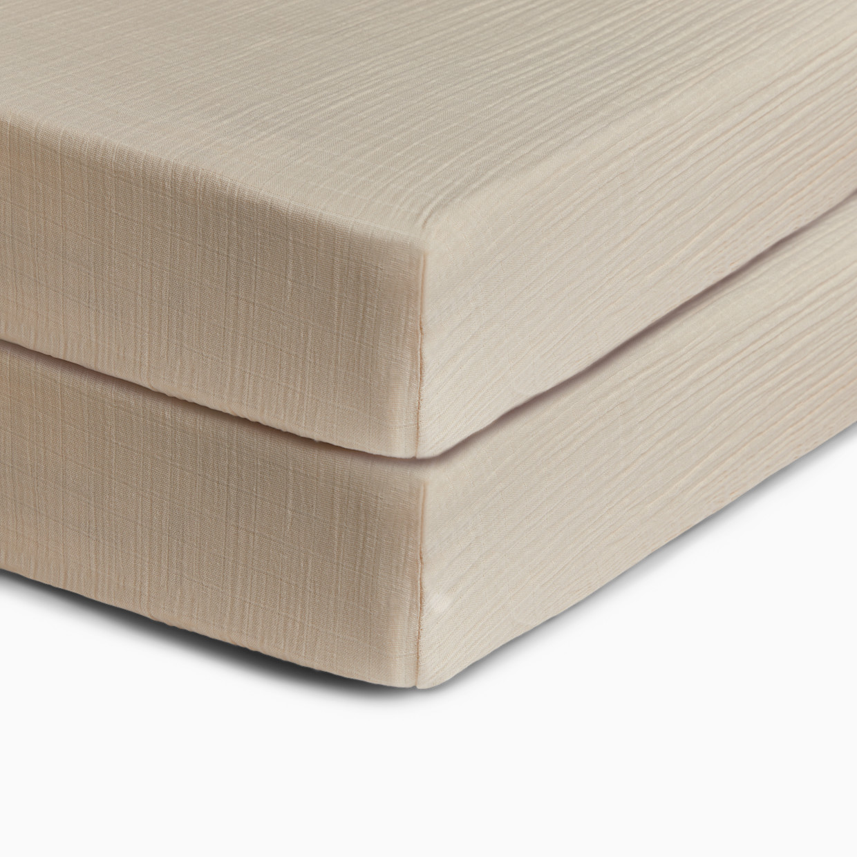 Soundly Organic Cotton Muslin Crib Sheet (2 Pack) - Ecru.