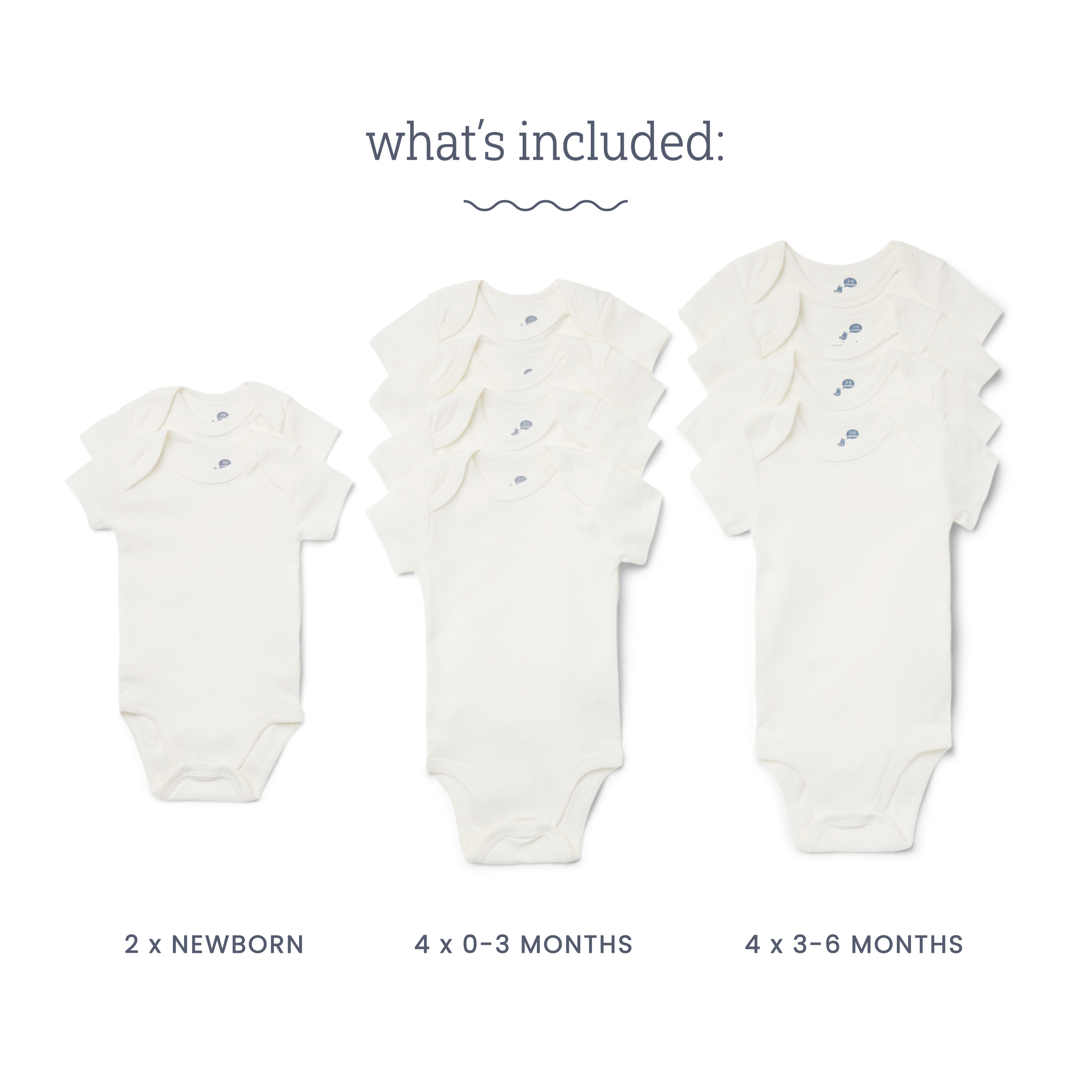 Small Story Grow With Me Short Sleeve Bodysuits (10 Pack).