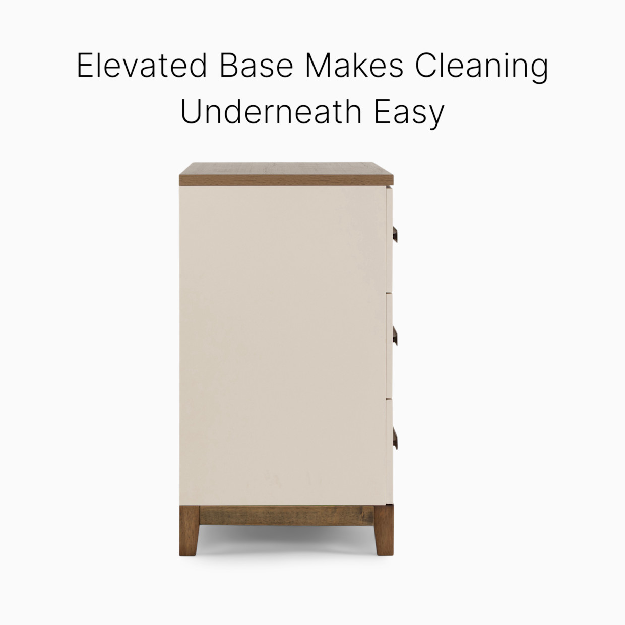 dadada Lala Little 3-Drawer Dresser - Almond Milk/Walnut.