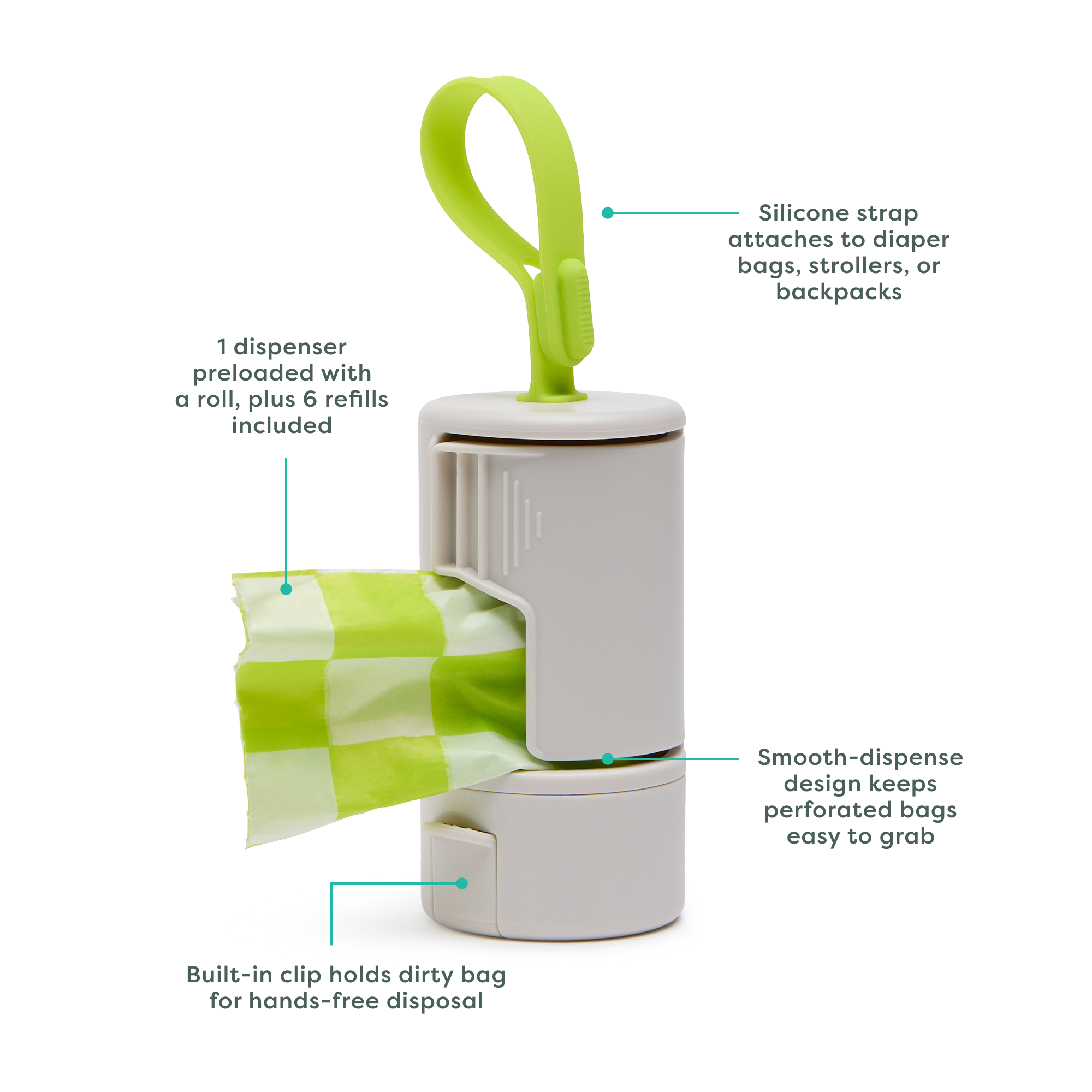 Sprucely On-the-Go Diaper Bag Dispenser with Refills Bundle.