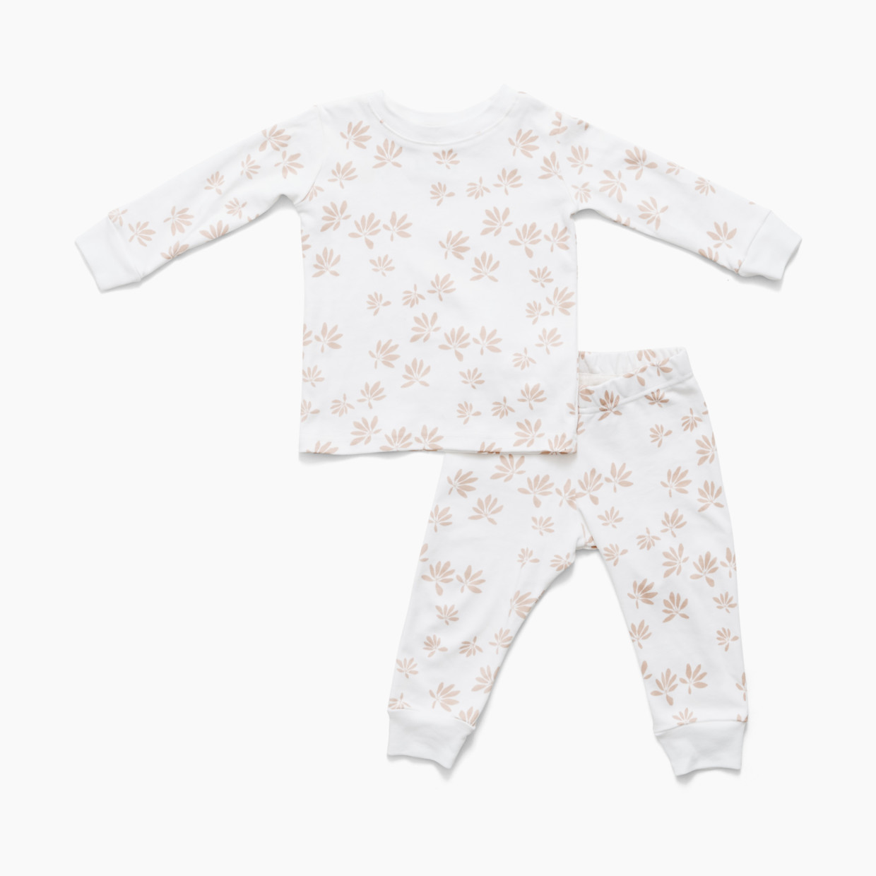 Lewis Baby Pajama Set - Palm Blush, 0-6 Months.