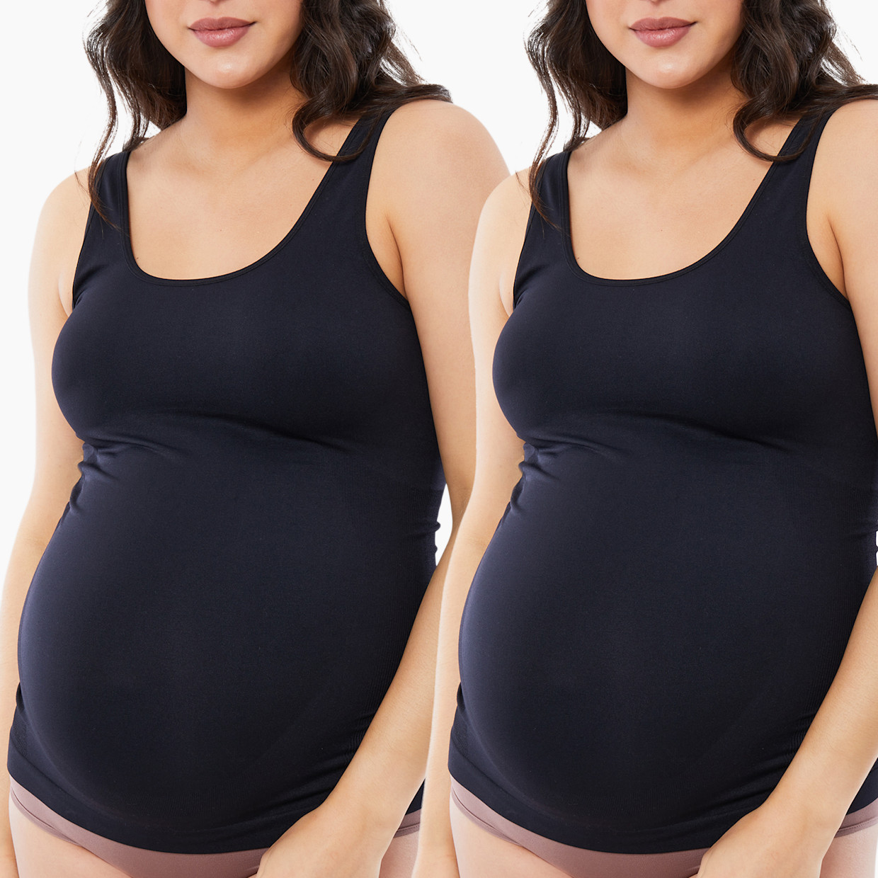 Ingrid and Isabel Belly Support Cami Bundle - Black, S/M.