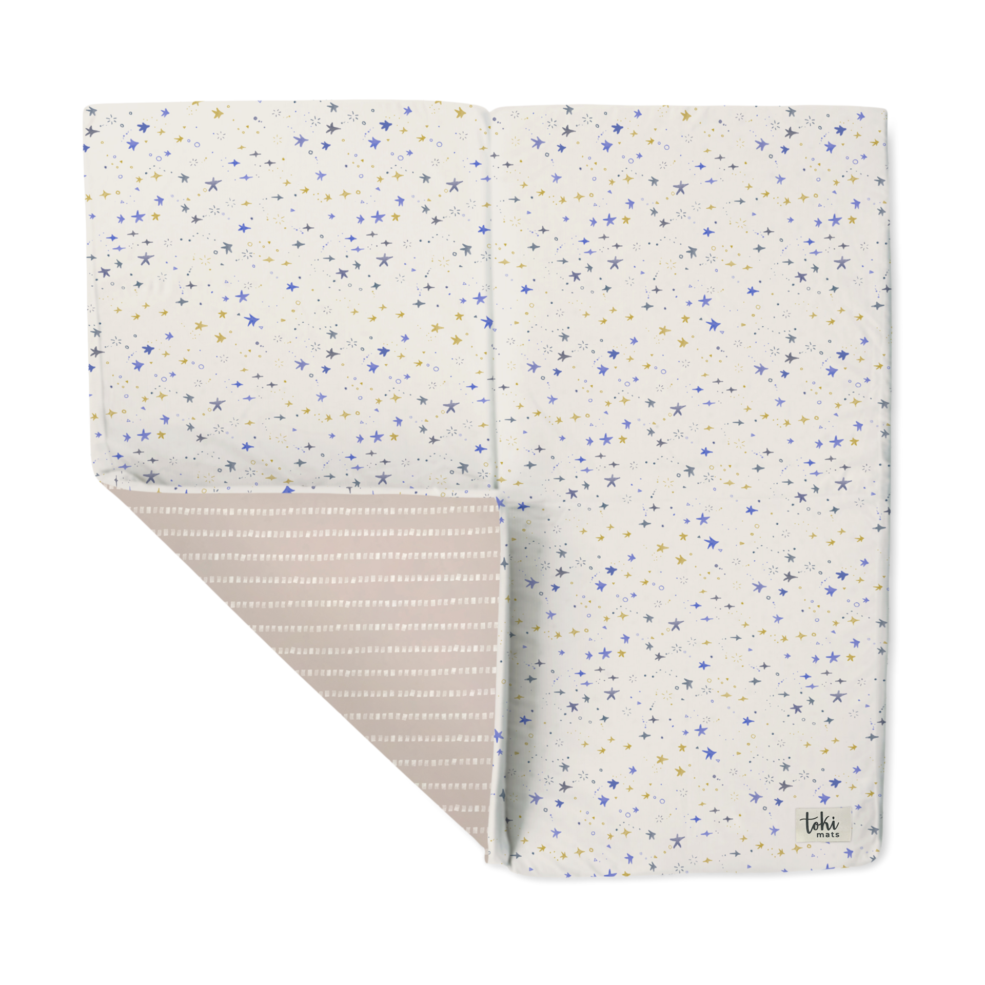 Toki Mats Standard Padded Play Mat Twinkle Stars, Organic Insert
