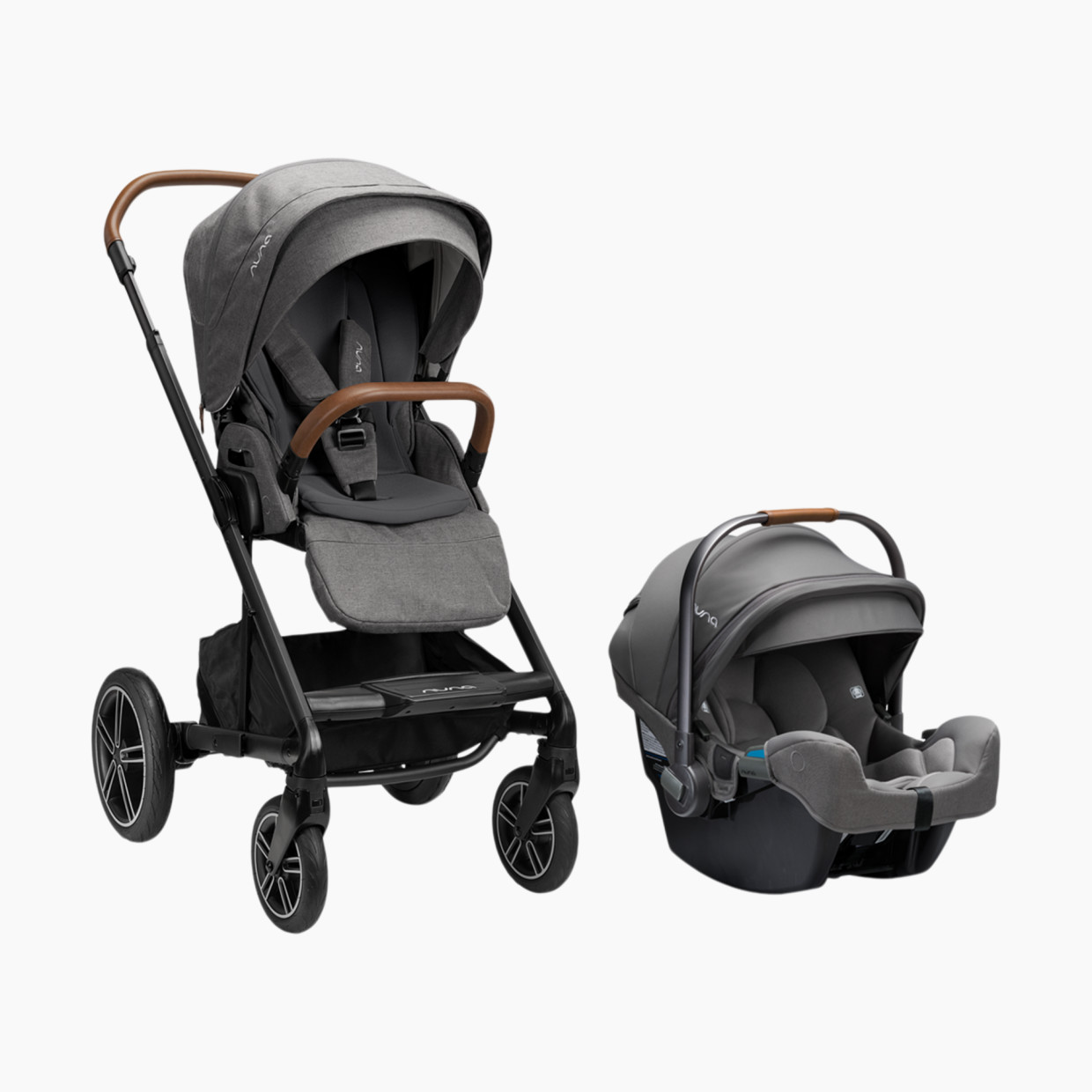 Nuna MIXX Next with Mag Buckle and PIPA Rx Travel System - Granite.