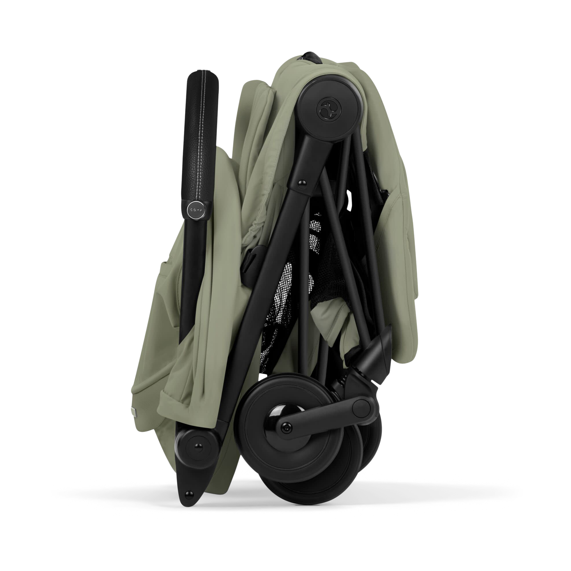 Cybex COYA Stroller - Style Collection - Matte Black Frame/Sage Green Lux Seat.