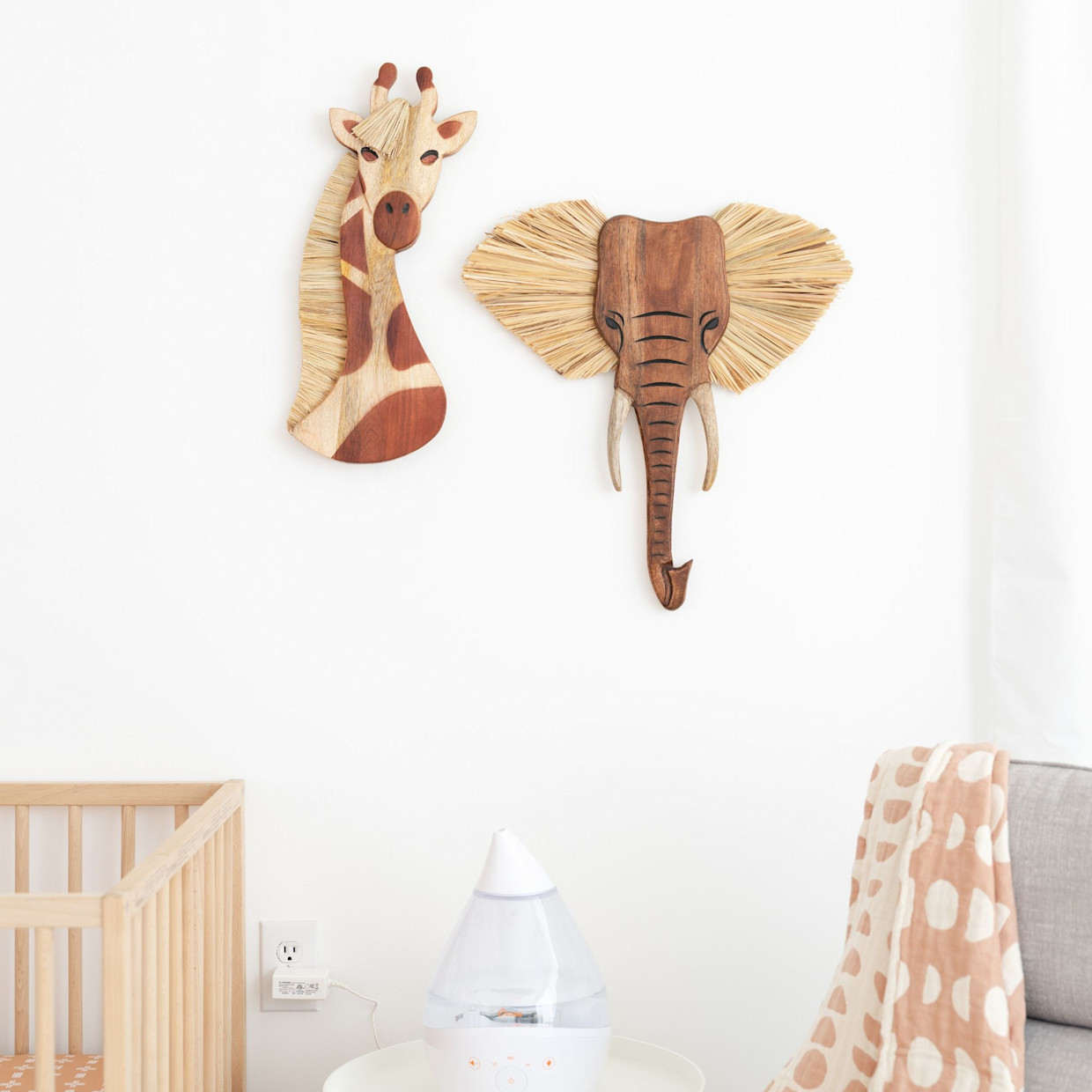 Crane Baby Handcrafted Wood Wall Decor - Elephant.