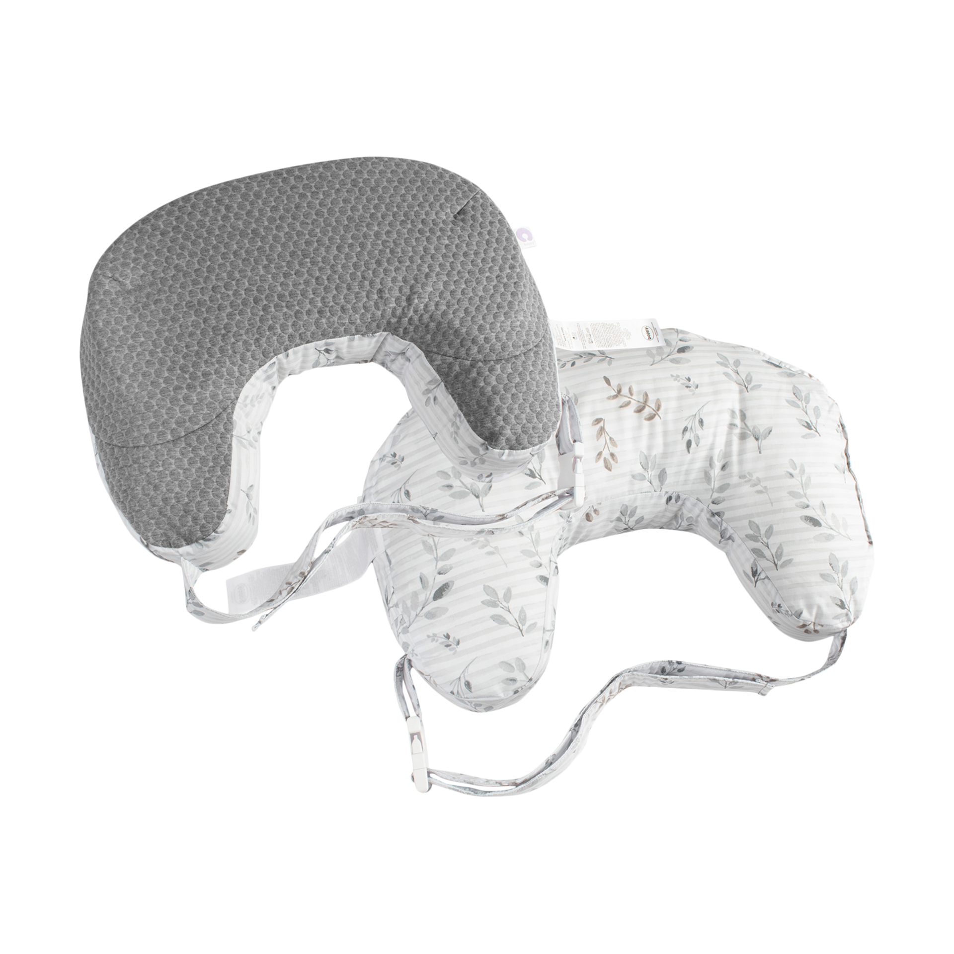 Boppy Best Latch Nursing Pillow Gray Pennydot Leaf Stripe Babylist Shop