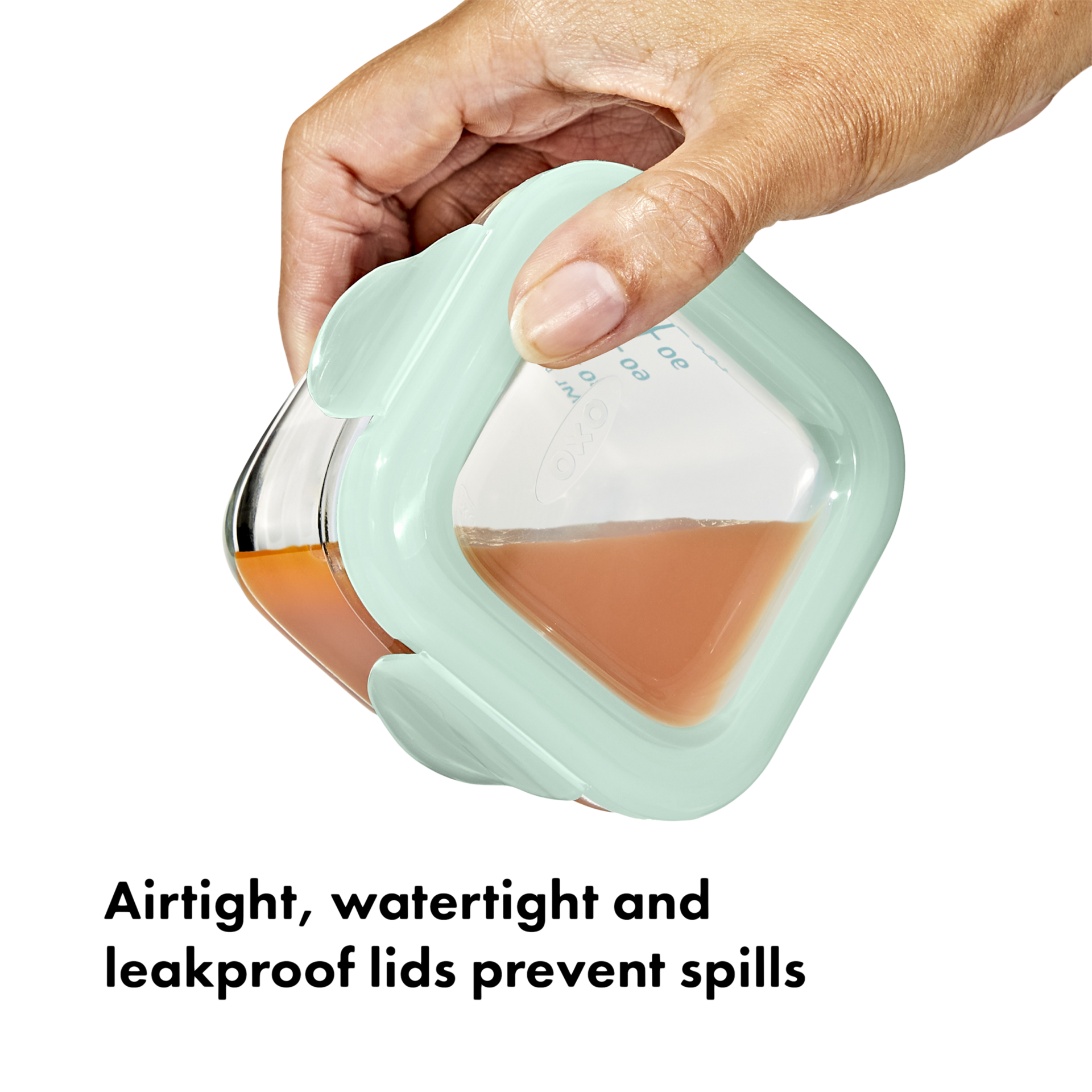 OXO Tot Baby Blocks Glass 4 Oz Food Storage Containers.