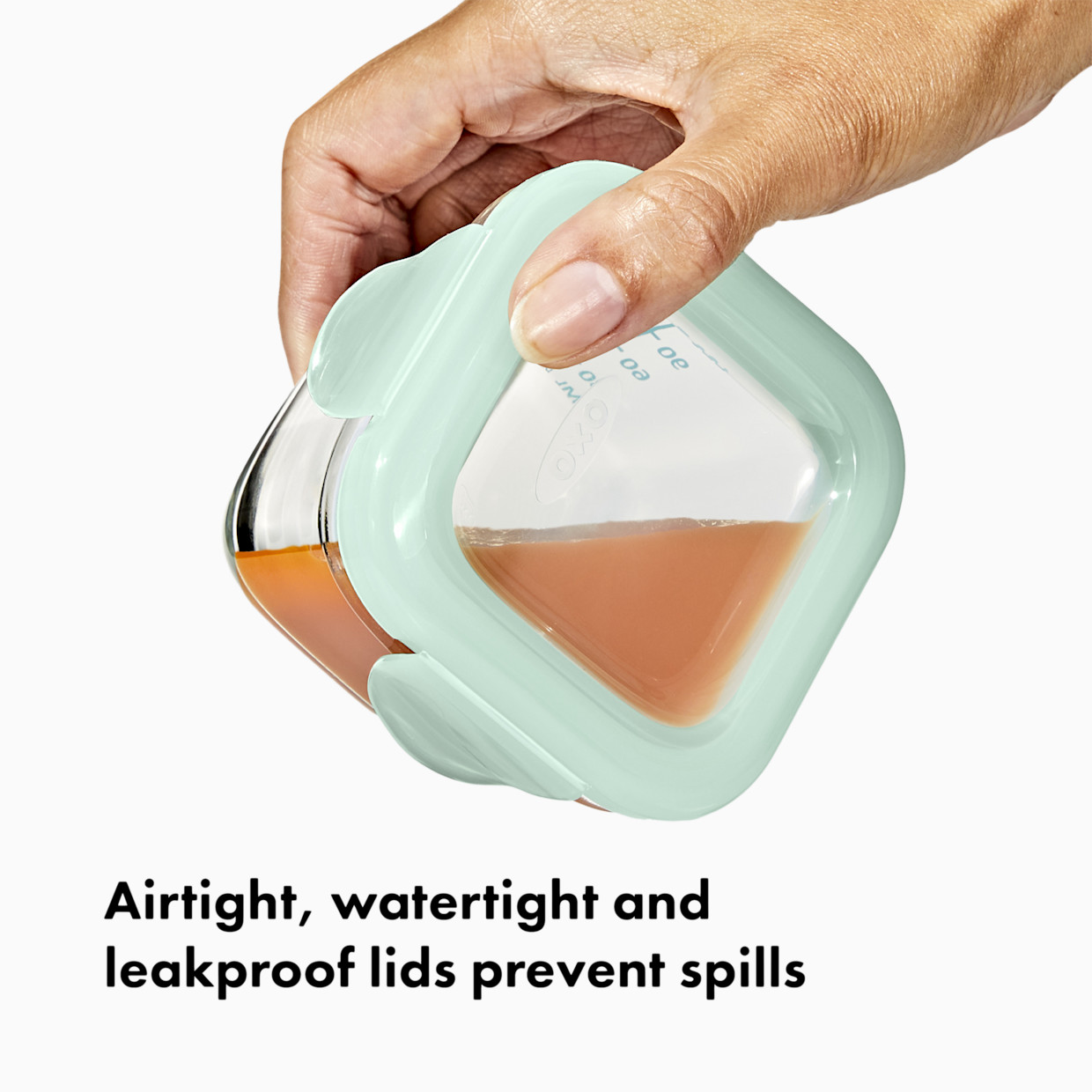 OXO Tot Baby Blocks Glass 4 Oz Food Storage Containers - Opal.