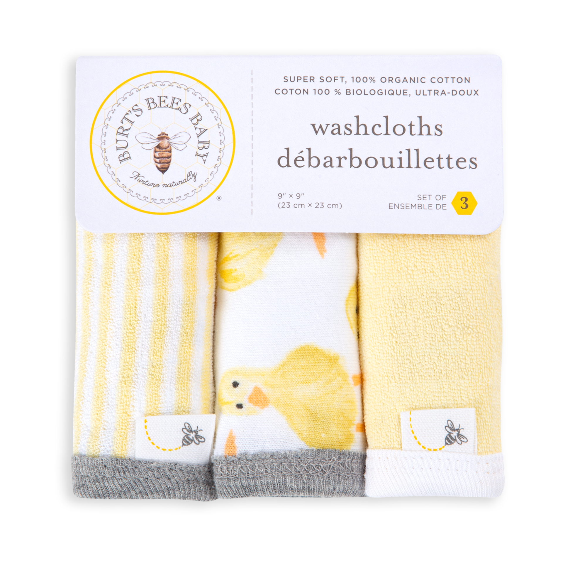 Burt's Bees Baby Organic Washcloth (3 Pack).