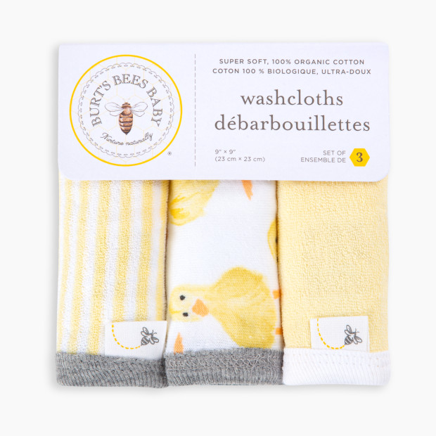 Burt's Bees Baby Organic Washcloth (3 Pack) - Little Ducks.