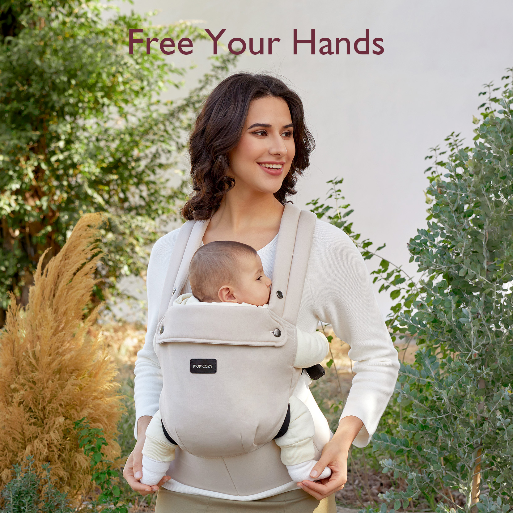 Momcozy Lightweight Baby Carrier - Khaki.