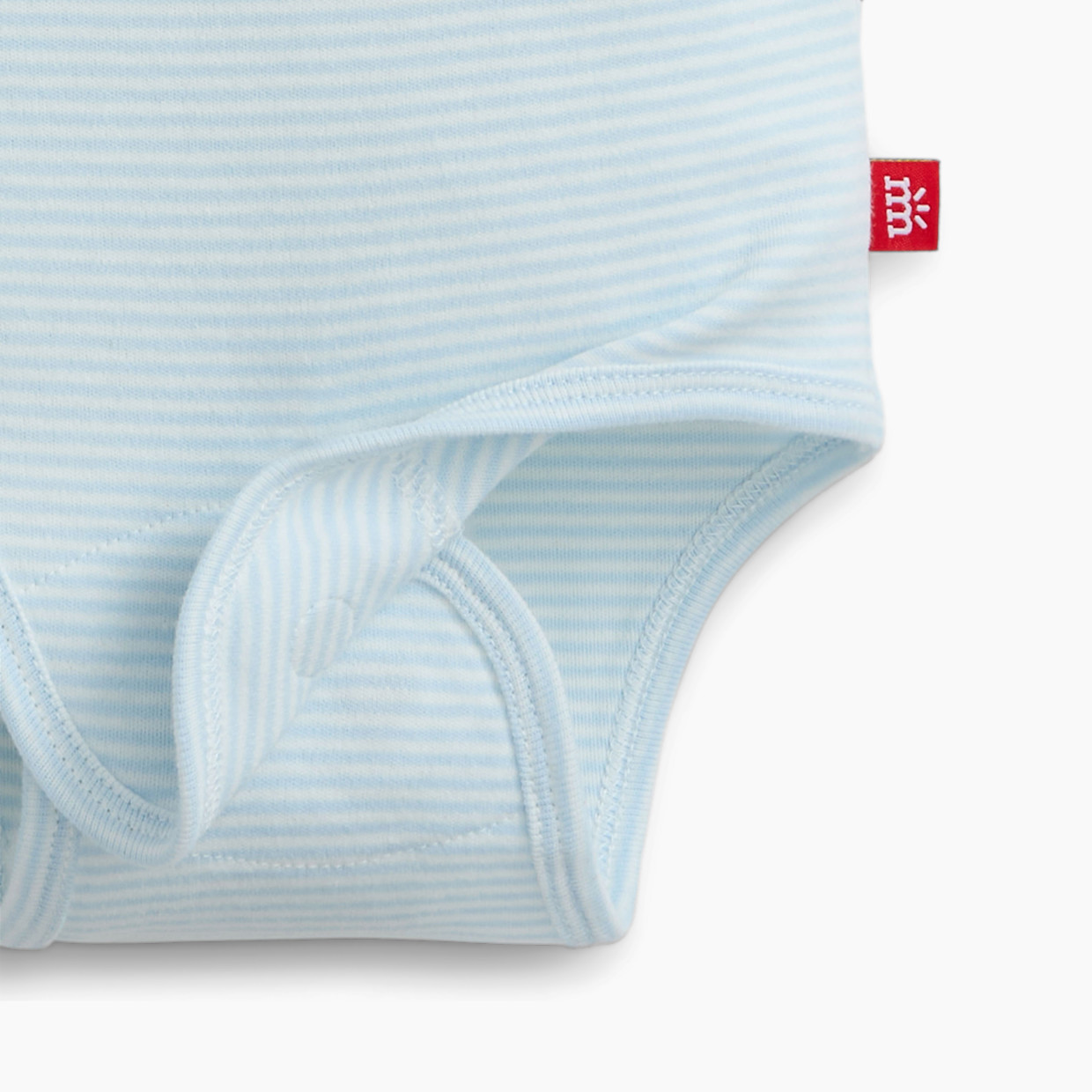 Magnetic Me Organic Cotton Magnetic Bodysuit 5 Pack Bundle - Blue Assorted, 0-3 M.