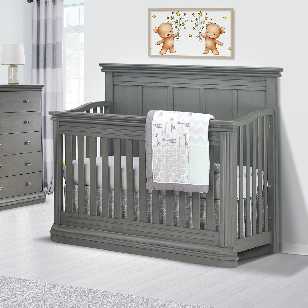 Sorelle Sutton 4-in-1 Crib - Grigio.