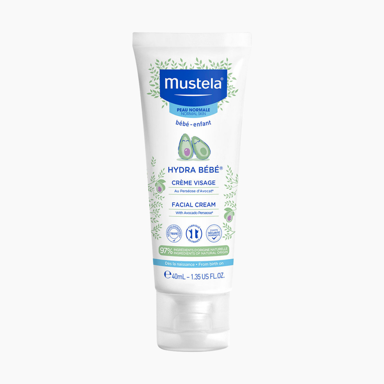 Mustela Hydra Bebe Face Cream - 1.35 Fl. Oz.