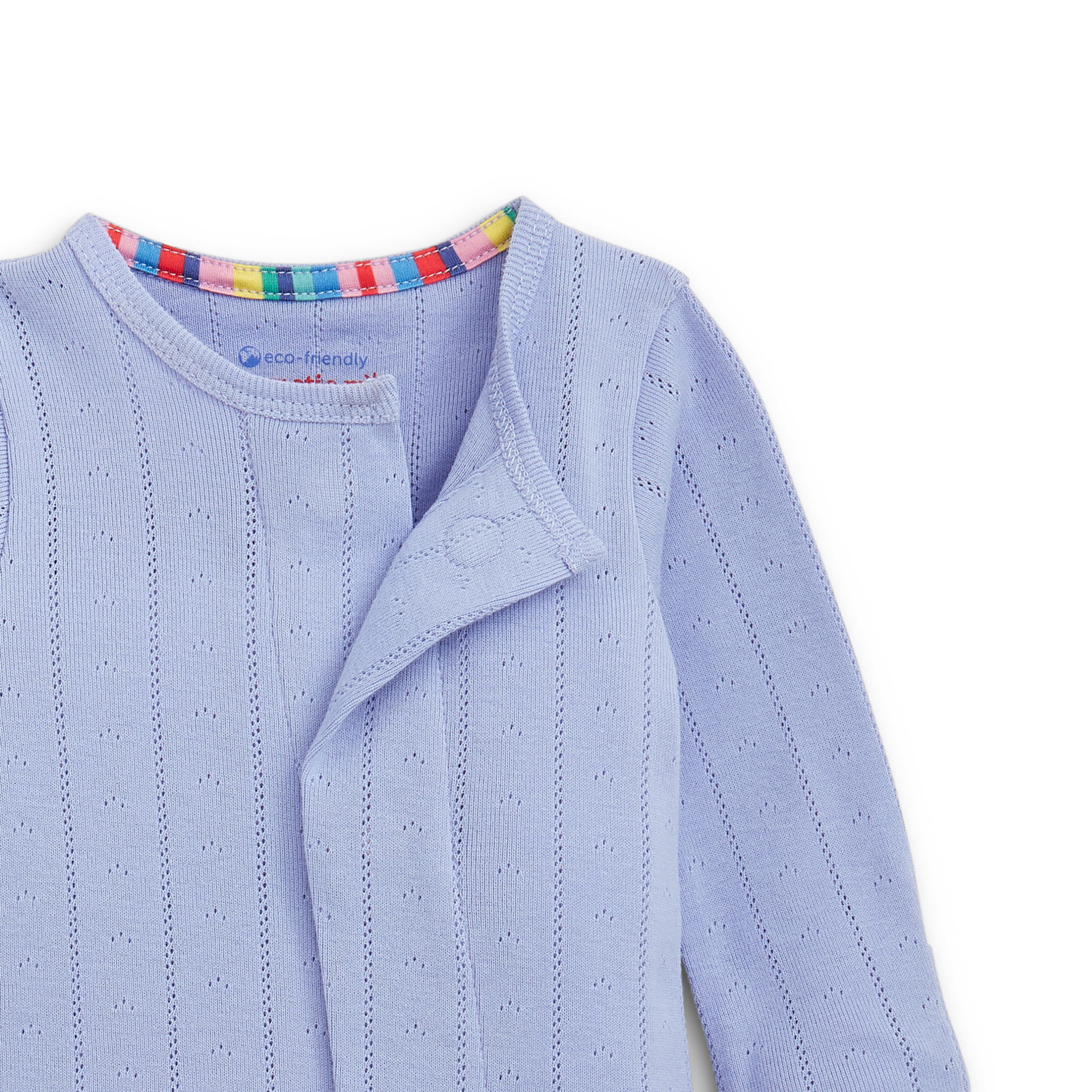 Magnetic Me Organic Cotton Magnetic Footie - Wisteria Pointelle, 3 -6 M.