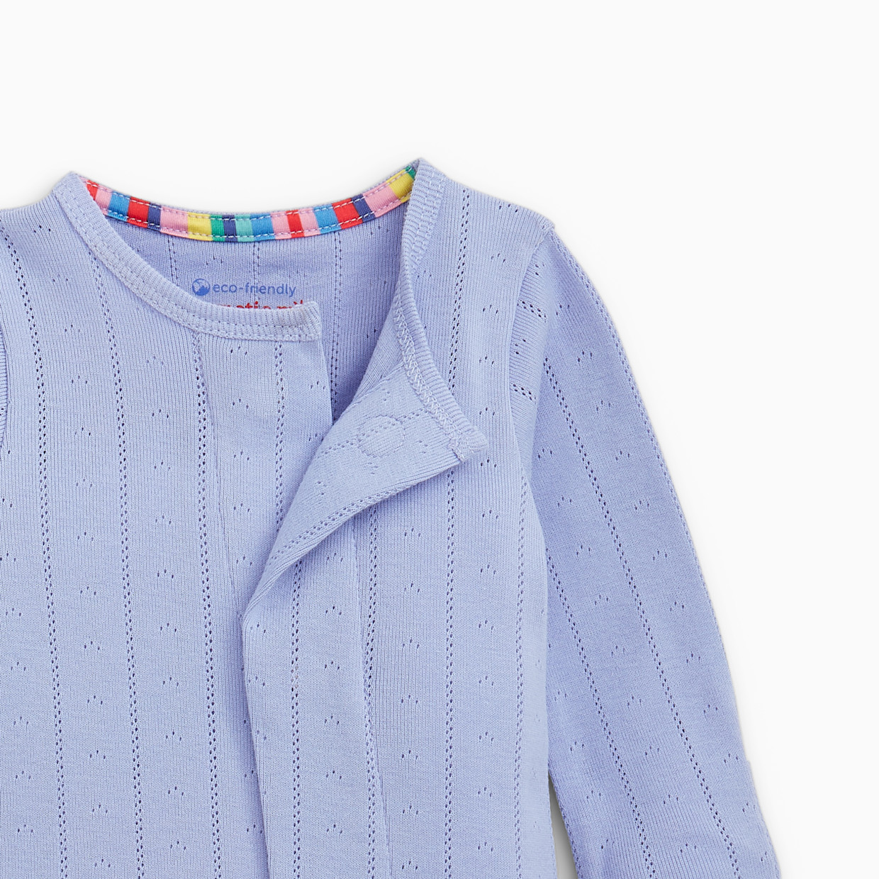 Magnetic Me Organic Cotton Magnetic Footie - Wisteria Pointelle, 0-3 M.