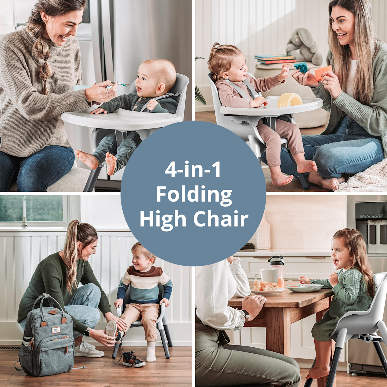 Chicco Zest 4-in-1 Folding High Chair - Capri.