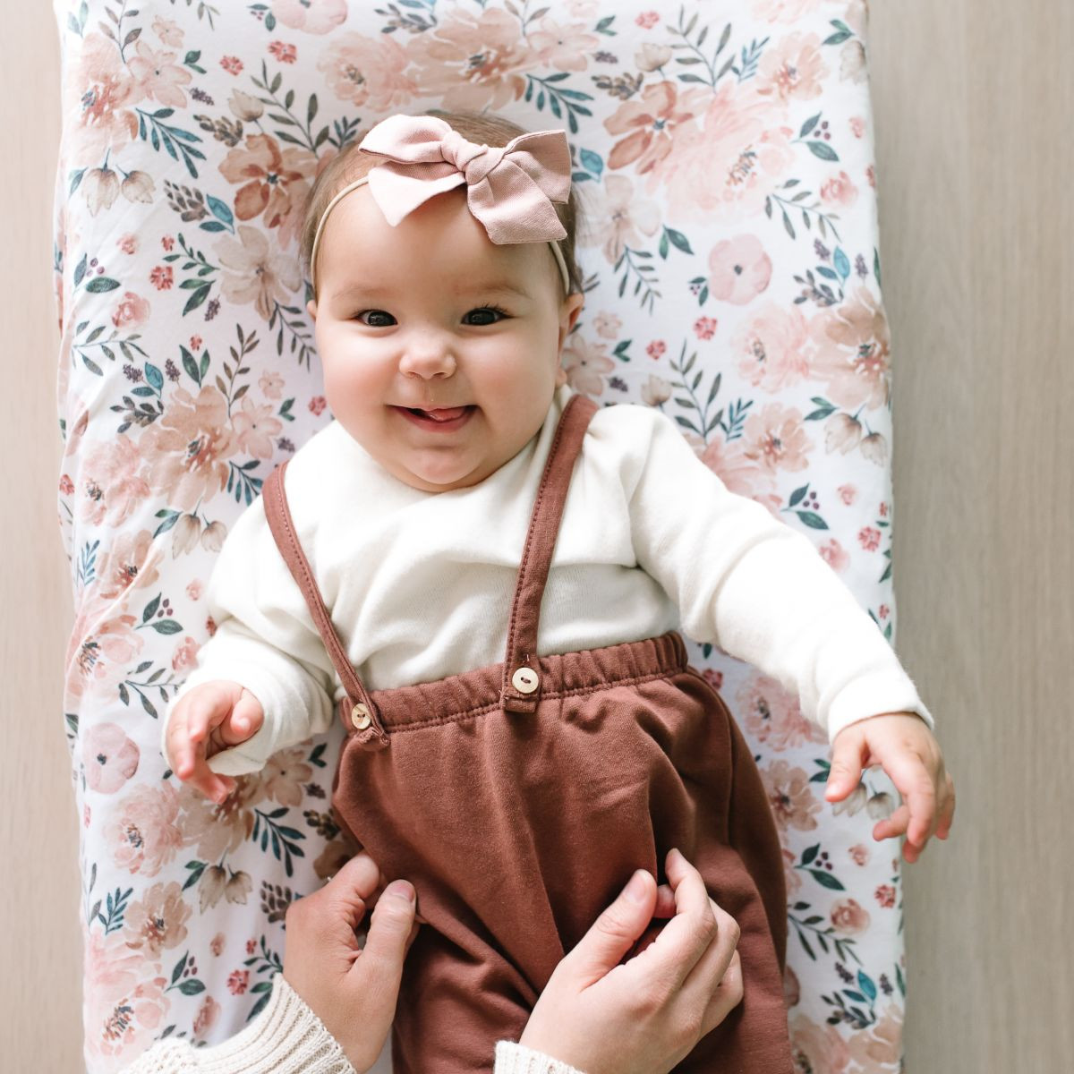 Copper Pearl Printed Premium Knit Diaper Changing Pad Cover - Autumn.