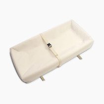 Naturepedic Organic Contoured Changing Pad - Easy to Clean, Lightweight & Portable - Comfort 4-Sided Waterproof Baby Diaper Changing Pad for Dresser or Changing Table - 16" x 31"