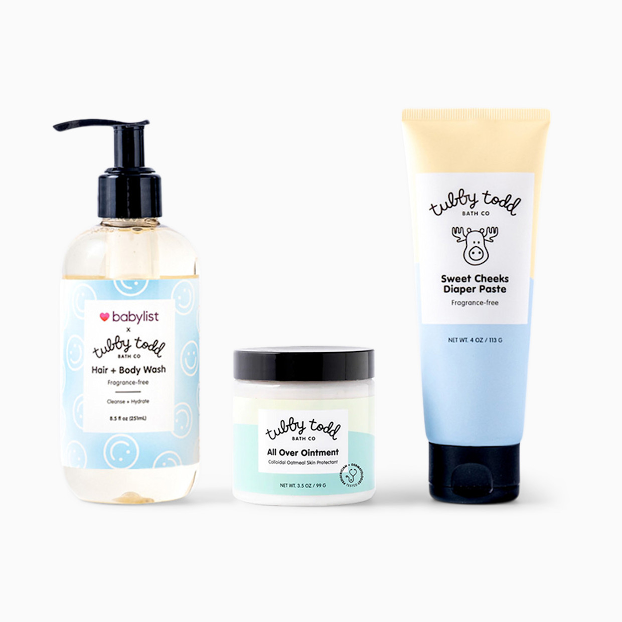 Tubby Todd Tubby Todd x Babylist Baby’s Skincare Essentials Gift Set - Fragrance Free.