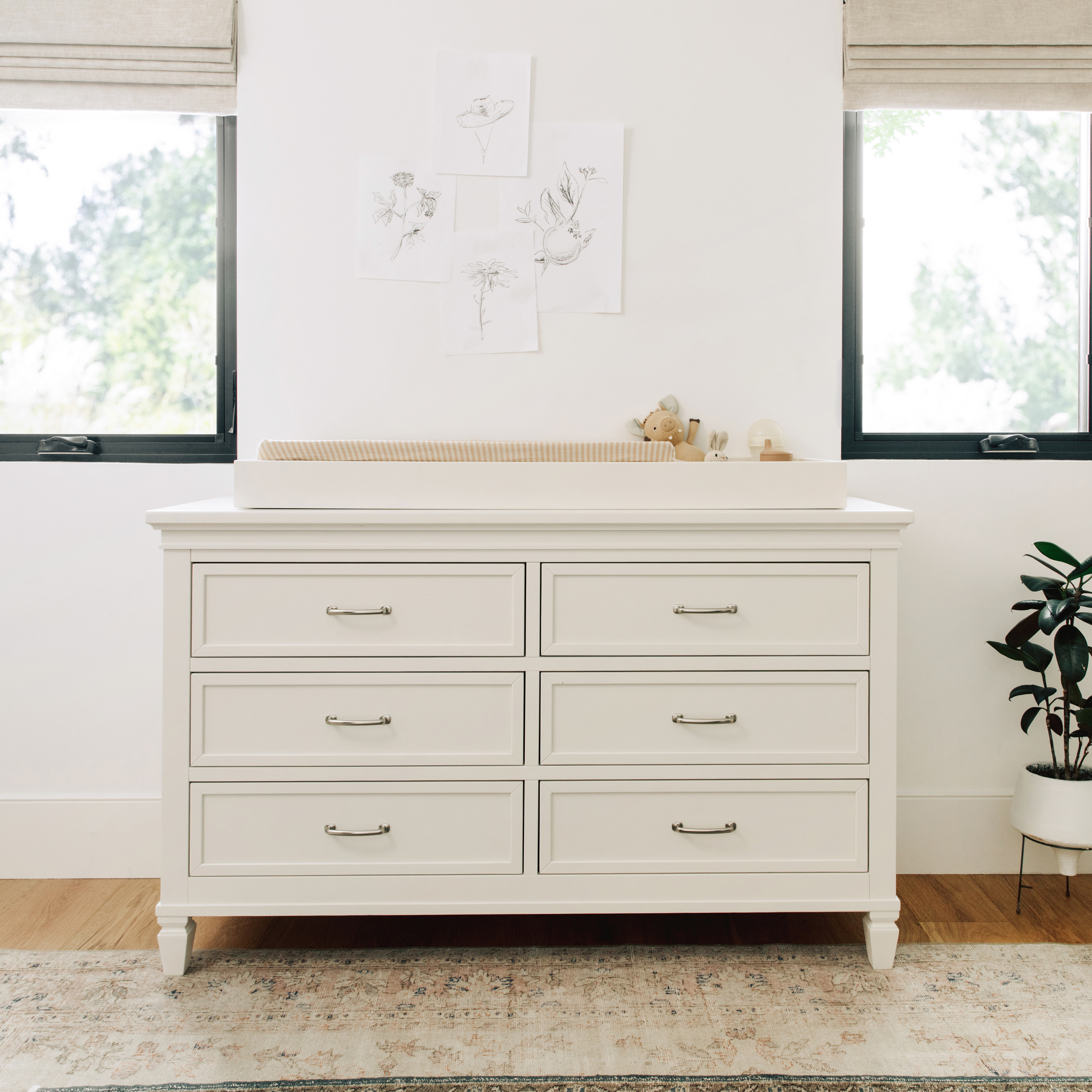Namesake Darlington 6-Drawer Dresser - Warm White.