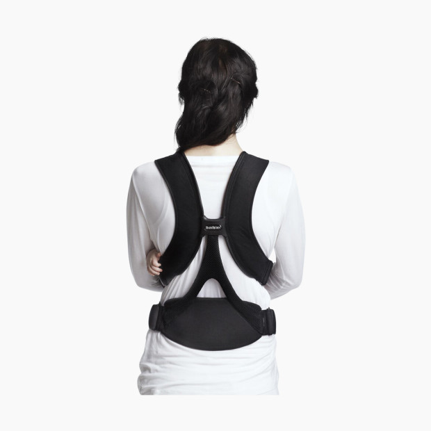 Babybjörn Miracle Baby Carrier - Black/Silver Cotton Mix.