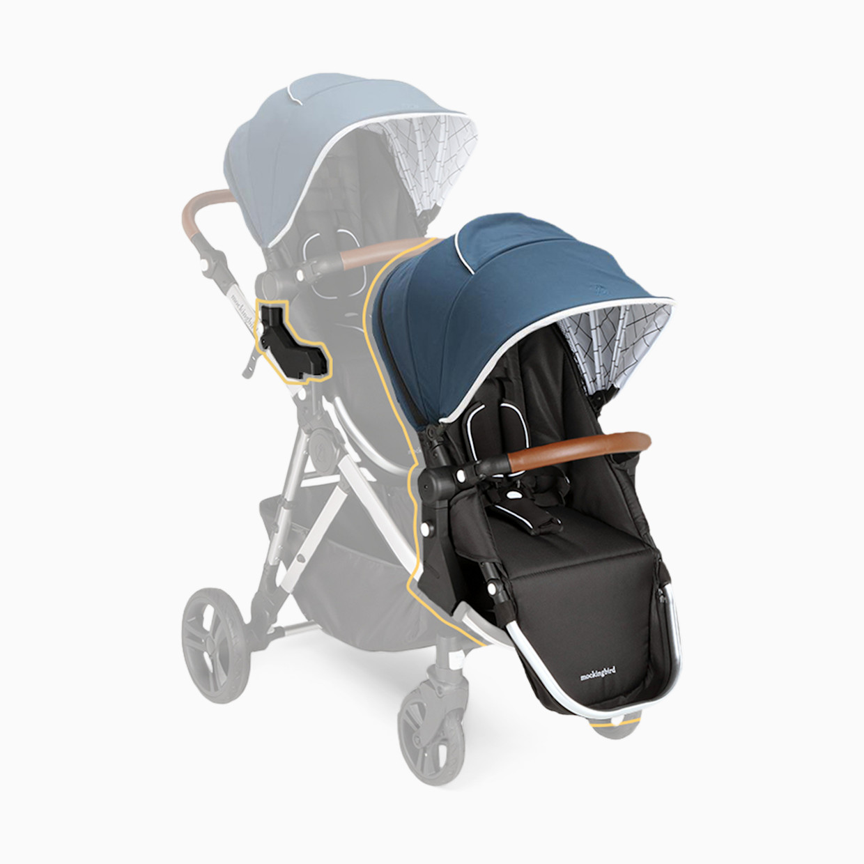 Mockingbird 2nd Seat Kit 2.0 - Sea/Windowpane Canopy With Penny Leather (2020).