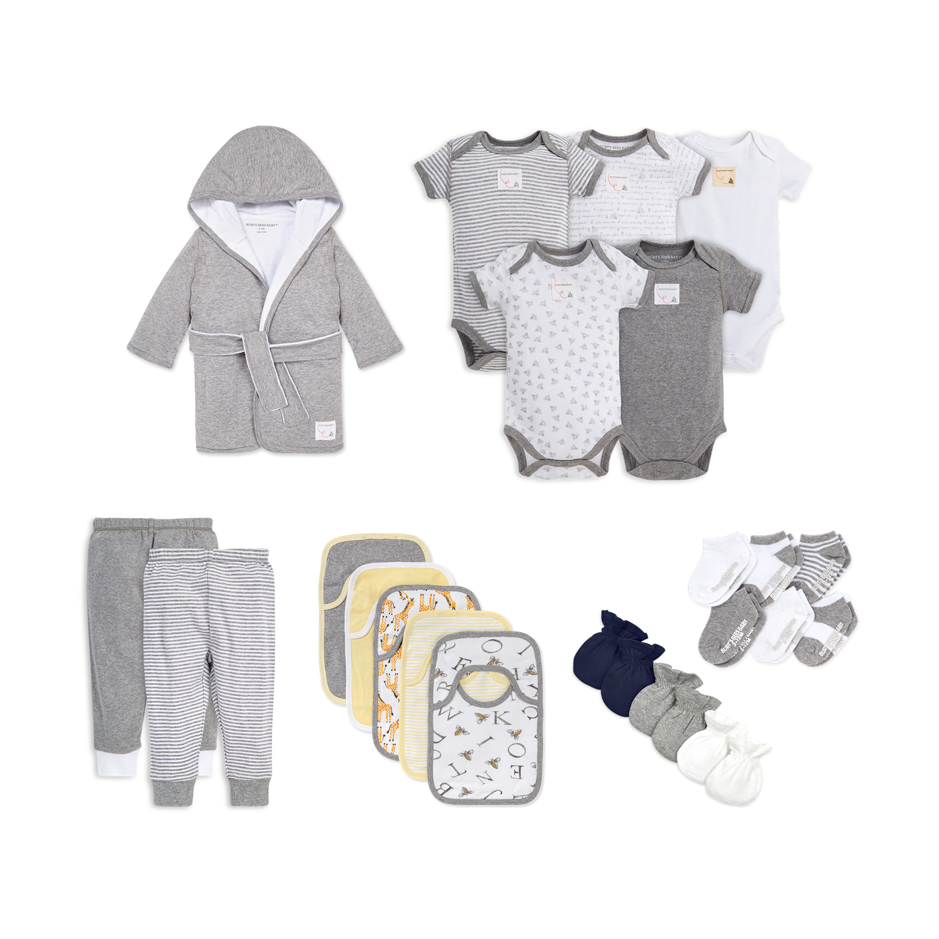 Burt's Bees Baby Ultimate Baby Essentials Bundle Heather Gray, 03