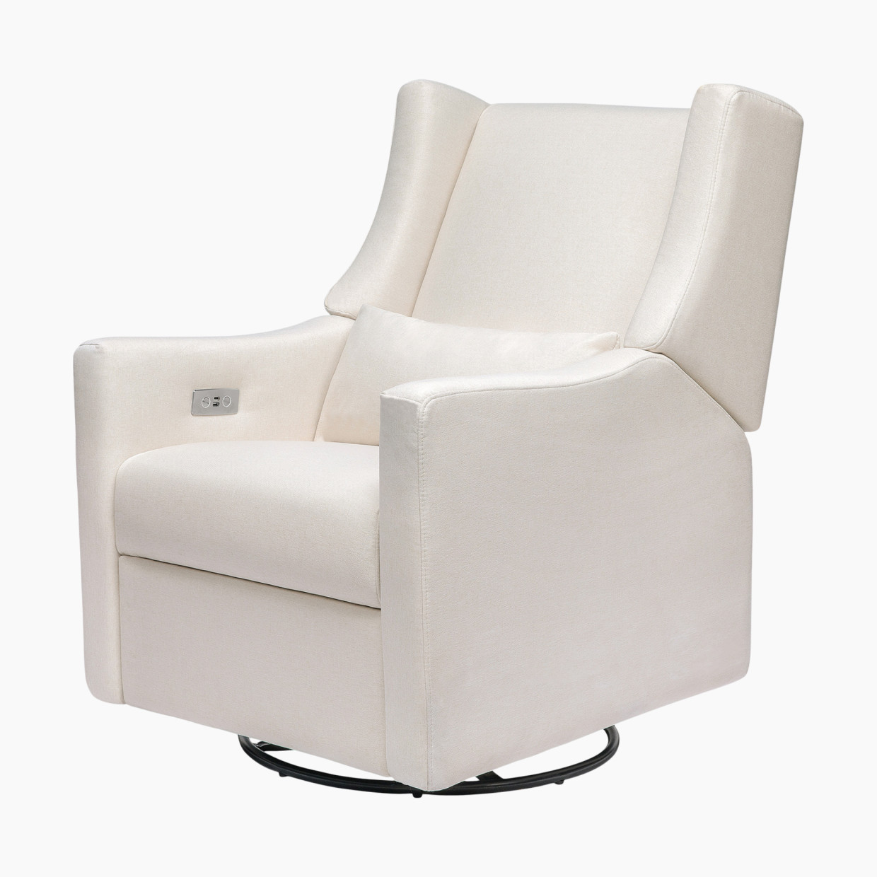 babyletto Kiwi Electronic Recliner and Swivel Glider - Performance Cream Eco Weave.