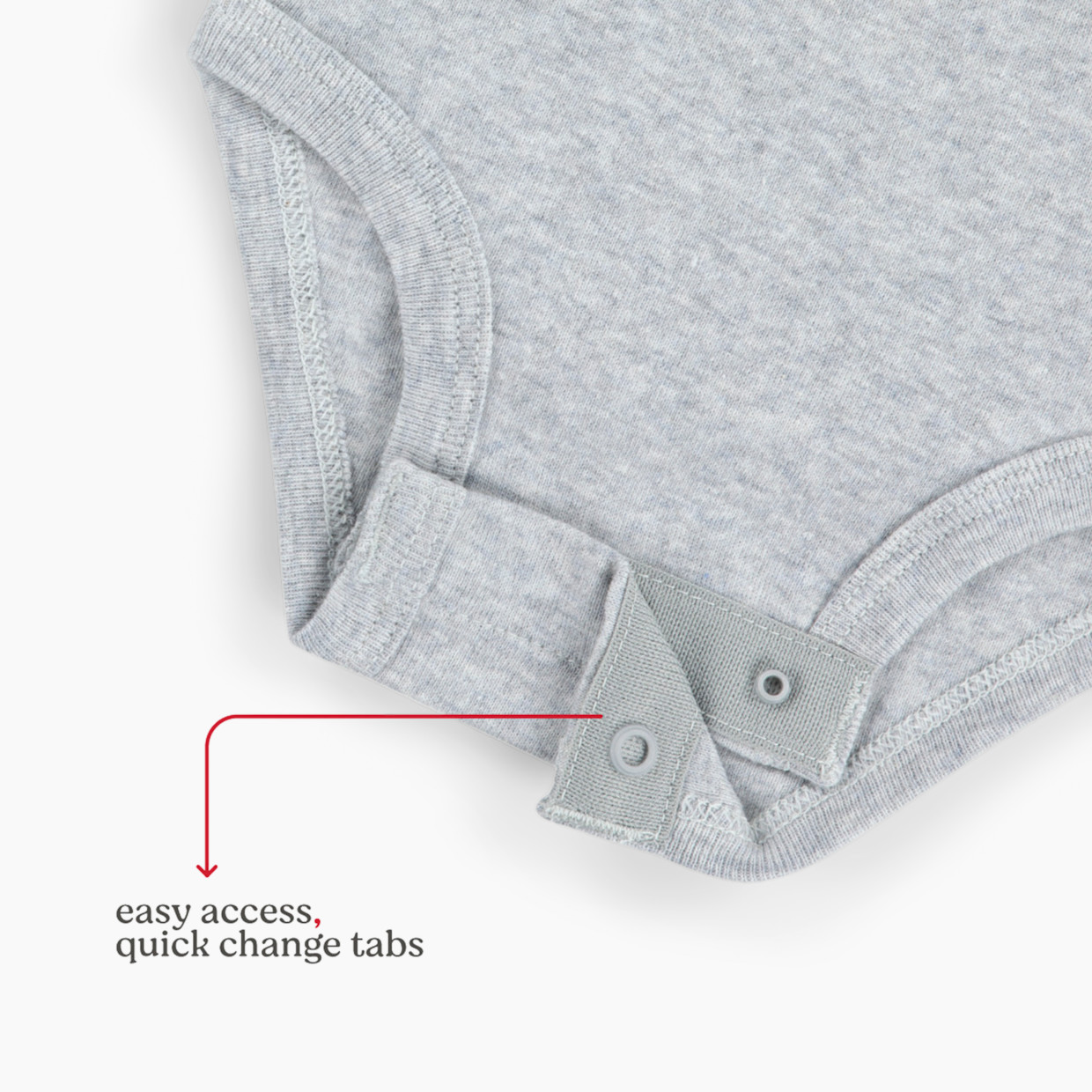 Huggies Basic Bodysuit (6 Pack) - Light Grey Heather, 3-6 M.