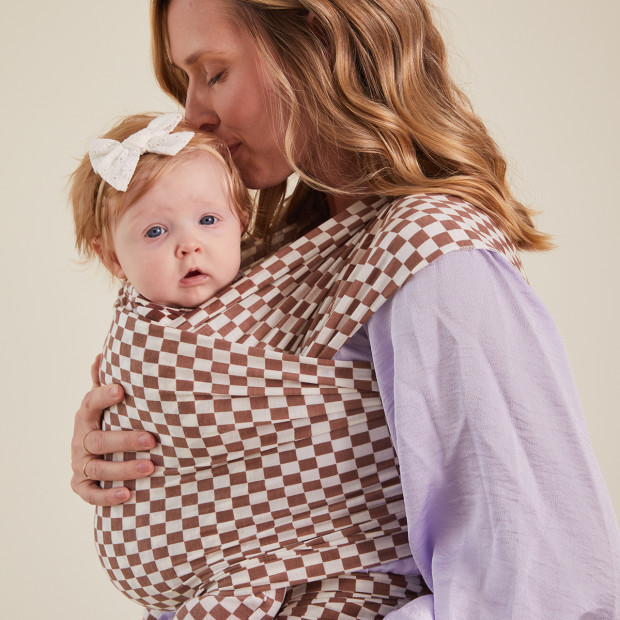 Solly Baby Wrap Carrier - Mocha Chequer.