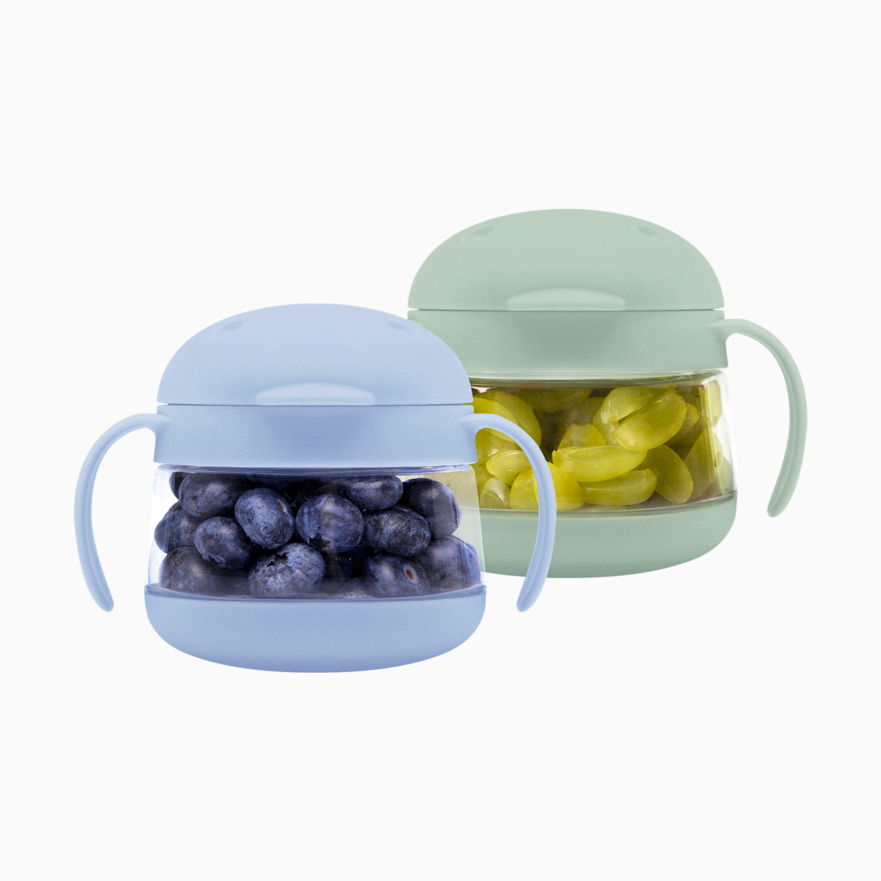 Ubbi Tweat Snack Containers (2 Pack) - Sage/Blue.