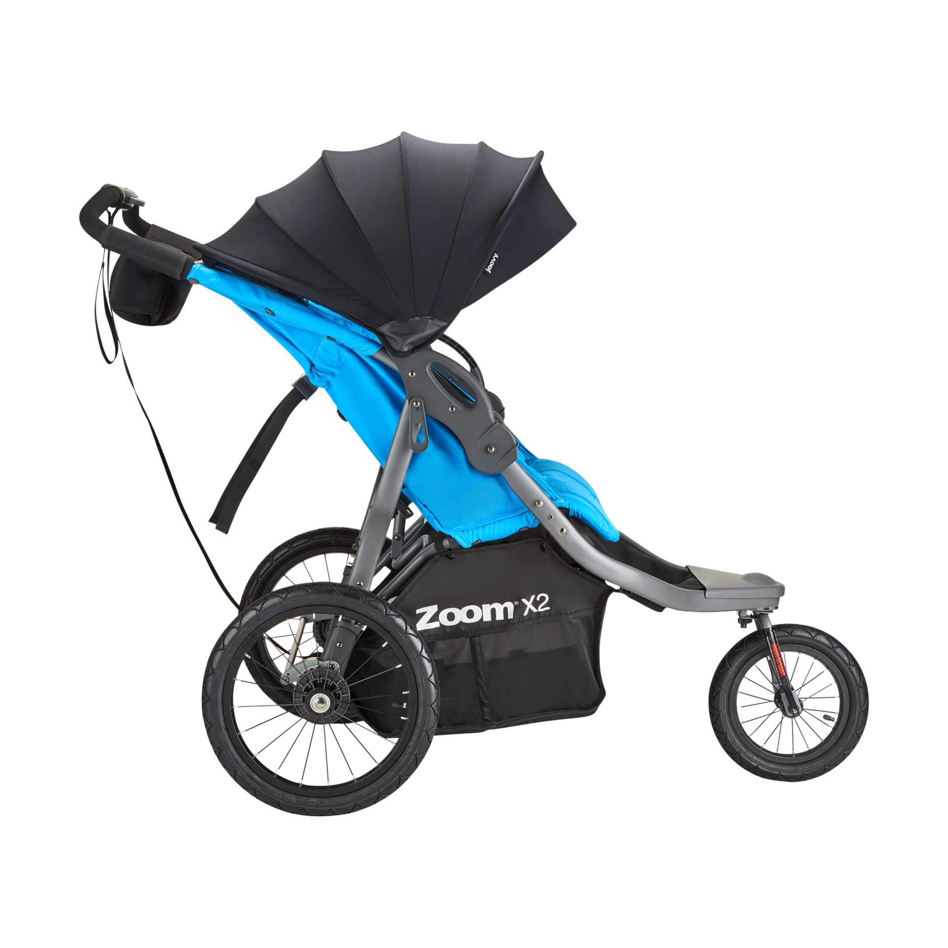 Joovy ZoomX2 Twin Double Jogging Stroller - Glacier.