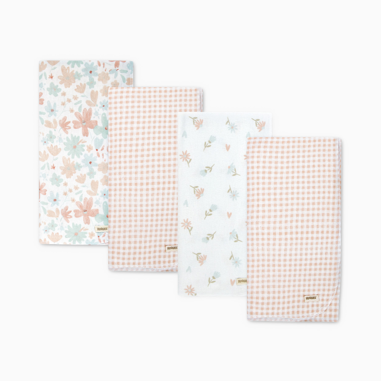 Huggies 4-Piece Flannel Receiving Blanket - Chintz Rose.