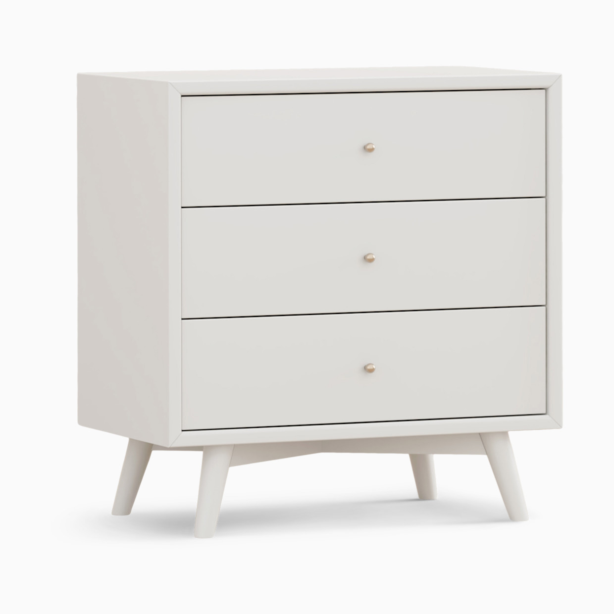 babyletto Palma 3-Drawer Assembled Dresser - White.