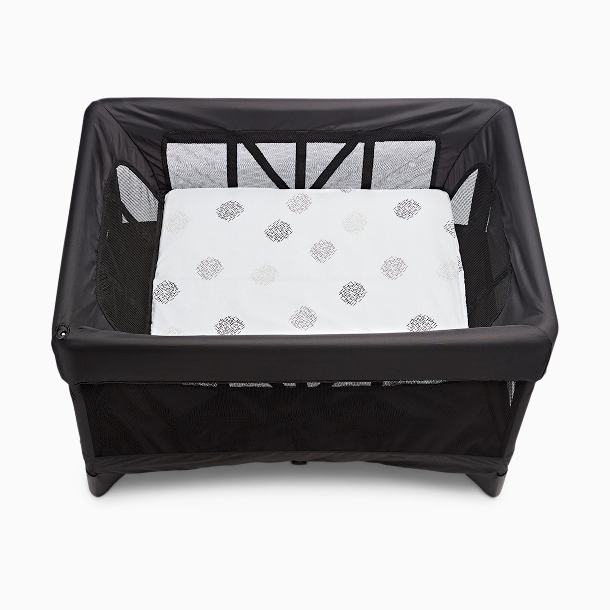 4moms Breeze Plus Bassinet Sheet Set (2 Pack) - White/Grey Crosshatch.