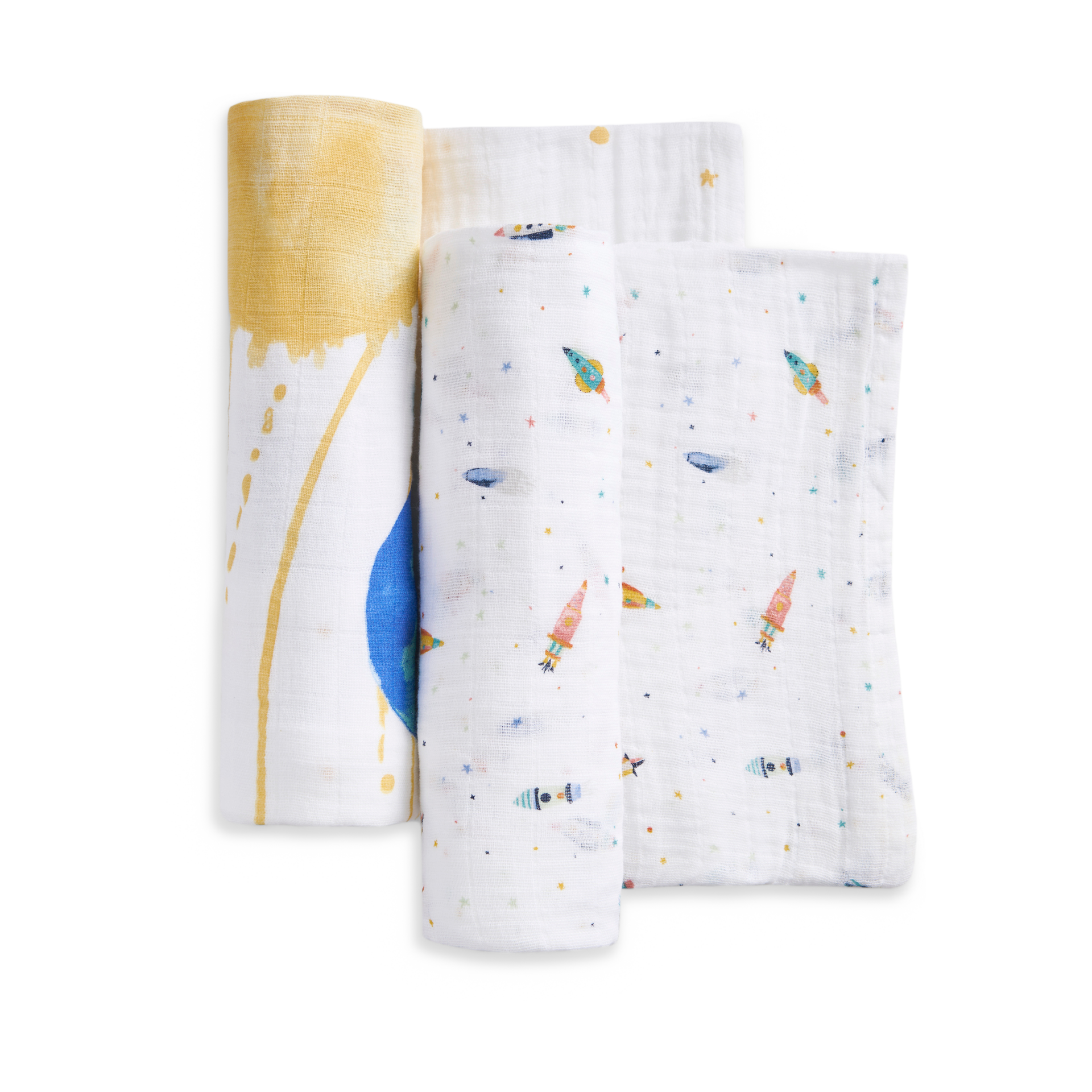 Aden + Anais Organic Cotton Muslin Swaddle Blanket (2 Pack) - Space Orbit.