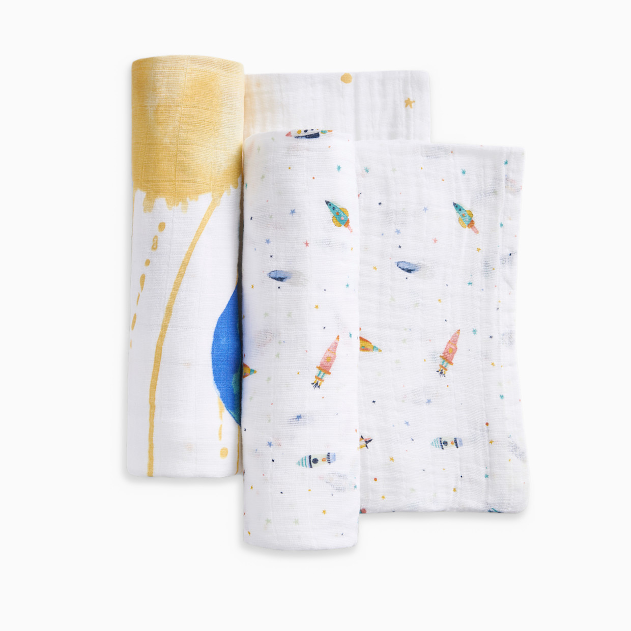 Aden + Anais Organic Cotton Muslin Swaddle Blanket (2 Pack) - Space Orbit.