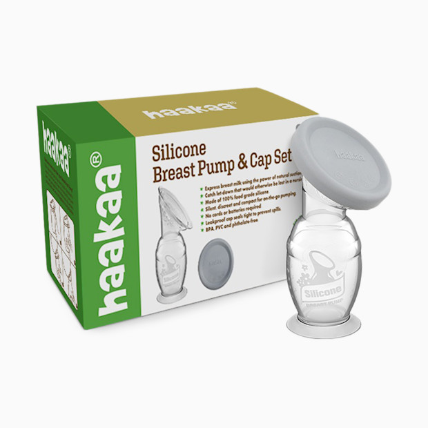 Haakaa Silicone Breast Pump with Lid.